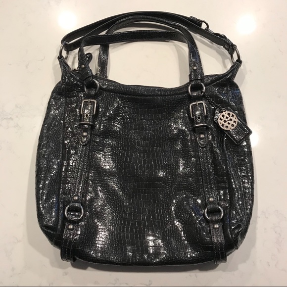 Coach Alexandra - Black crocodile tote - Picture 1 of 6